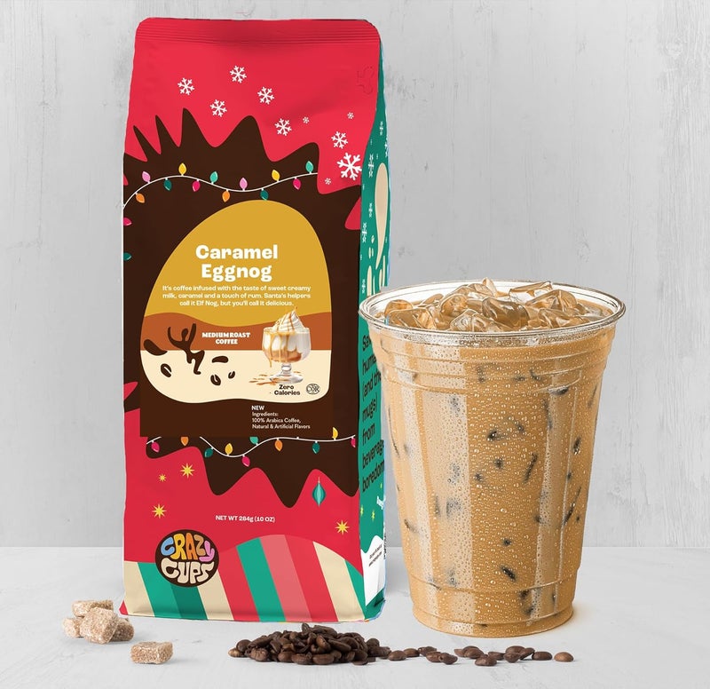 Crazy Cups Caramel Eggnog Flavored Ground Coffee, 10 oz - Image 4